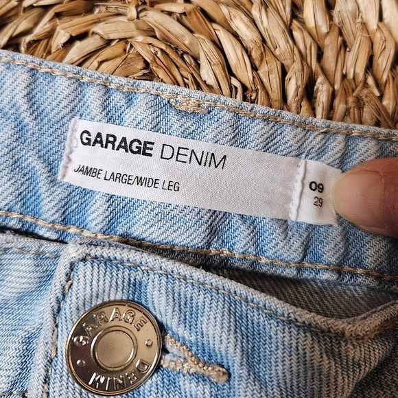 Garage Denim Jambe Large/Wide Leg High-Rise Jeans Size 9 - Picture 10 of 13